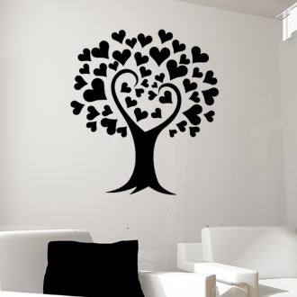 Samolepka Strom srdíčka