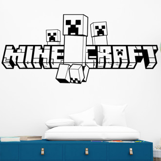 Samolepka s nápisem Minecraft