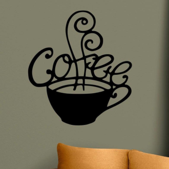 Samolepka Šálek kávy fantazie