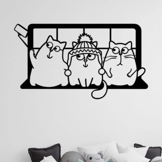 Samolepka Selfie kočičky