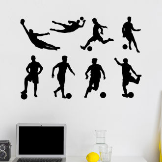 Samolepka Siluety fotbalistů