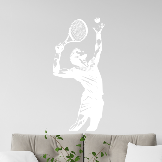 Samolepka Tenista podává