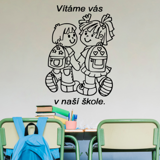 Samolepka Vítáme vás v naší škole