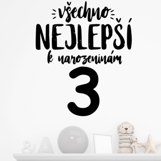 Samolepka Všechno nejlepší k narozeninám