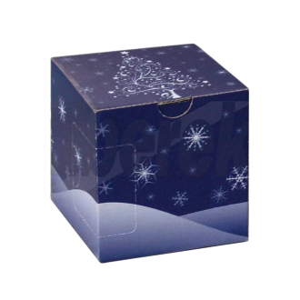 Vánoční krabička na hrníček modrá - Kupujete hrníček jako Vánoční dárek pod stromeček? Tak je tato krabička skvělým dárkovým balením pod stromeček.